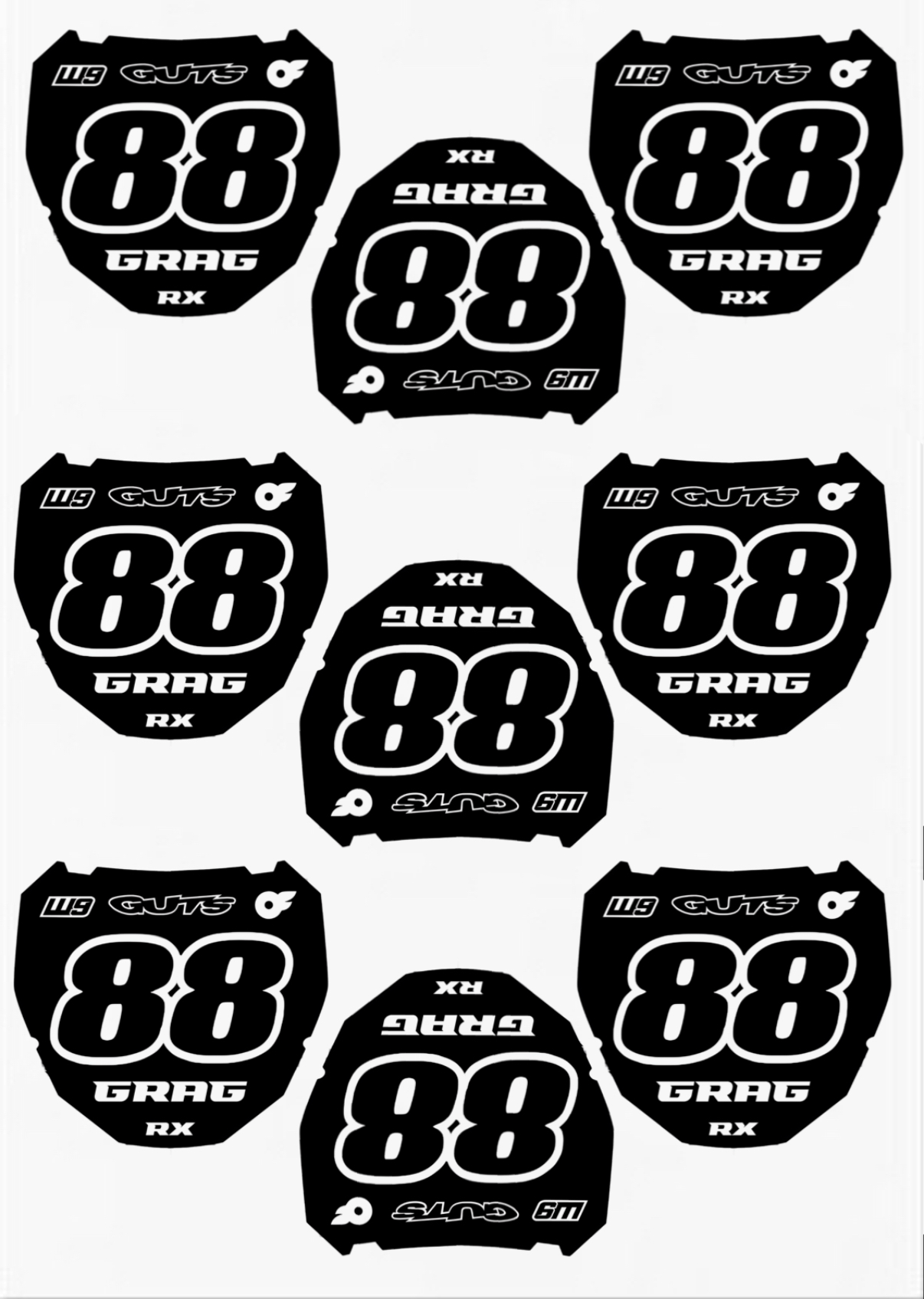 9 MINI DECALS (odi,motocutz,ultra)